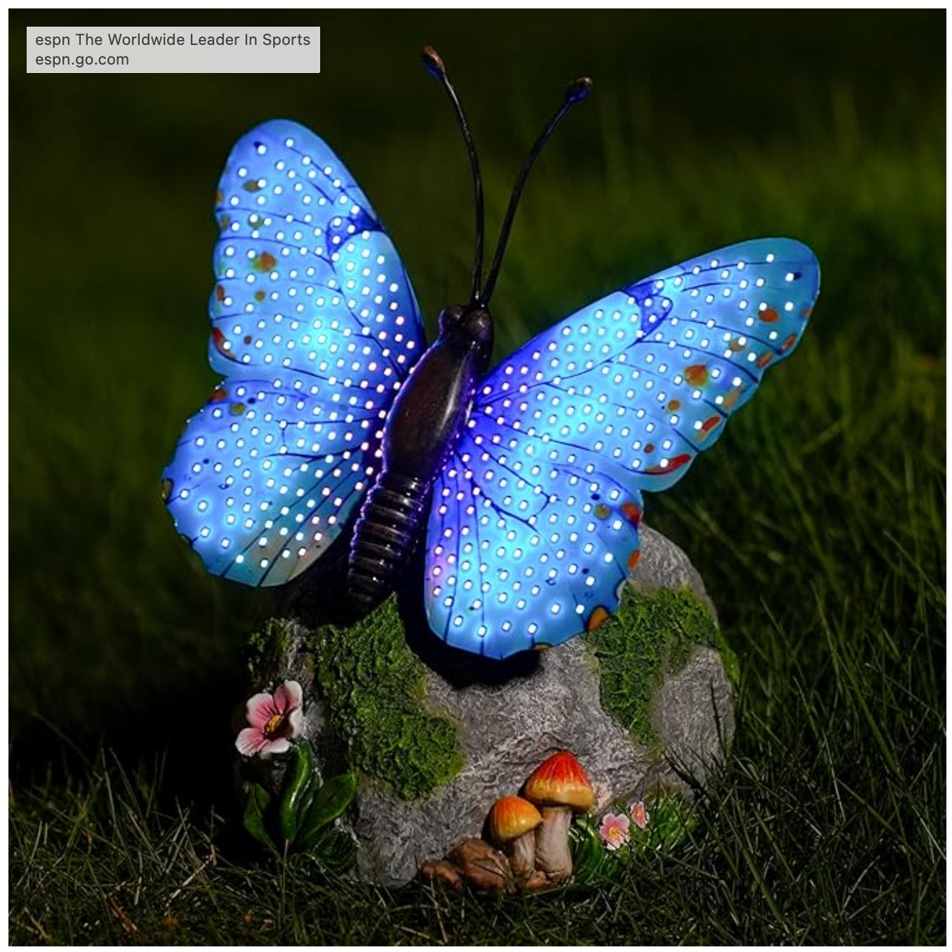 Solar Butterfly Garden Statue Weatherproof Outdoor